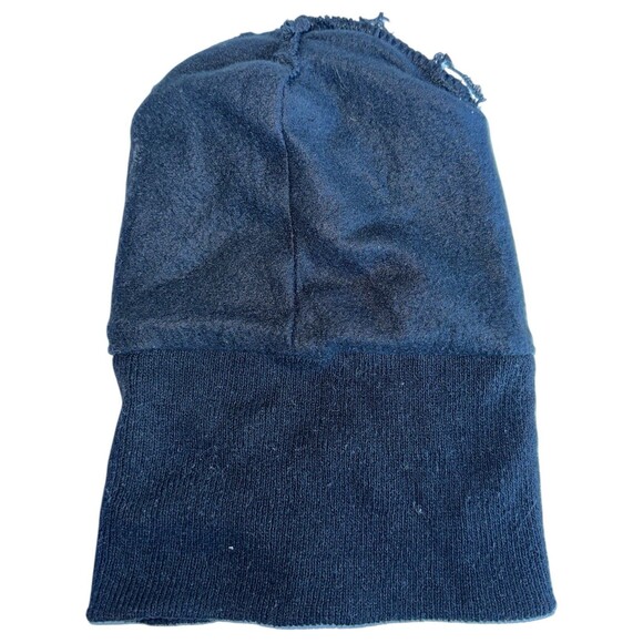 Harley Davidson Skull Knit Cap American Flag Patch Black Beanie - Picture 9 of 9